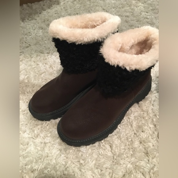 Colorblock Fluffy Trim Snow Boots - Picture 8 of 16